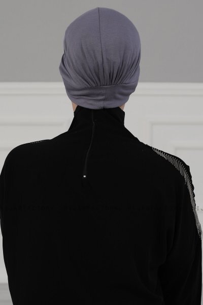 Sandra - Grau Baumwolle Turban - Ayse Turban