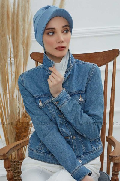 Sandra - Sky Blue Baumwolle Turban
