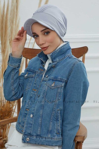 Sandra - Hellgrau Baumwolle Turban