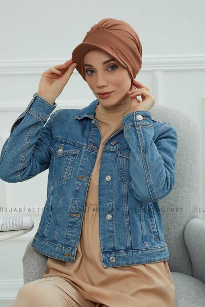 Sandra - Caramel Baumwolle Turban