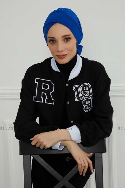 Ellie - Blau Baumwolle Turban
