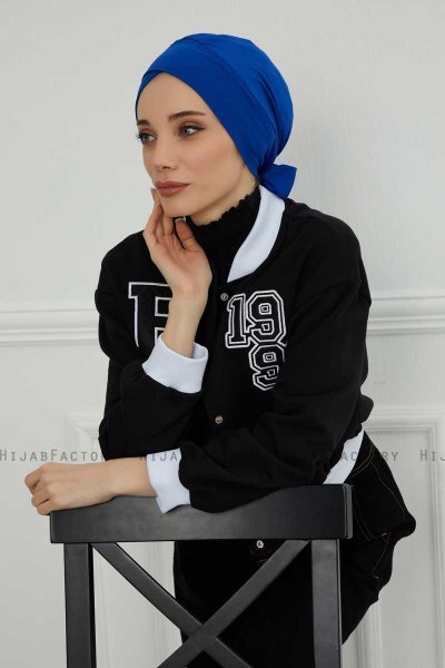 Ellie - Blau Baumwolle Turban
