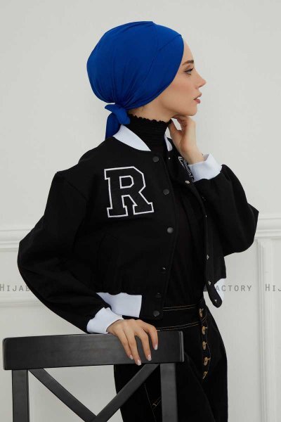 Ellie - Blau Baumwolle Turban