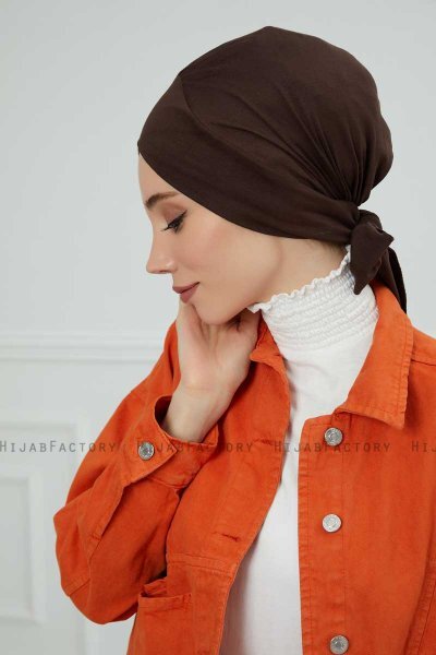 Ellie - Braun Baumwolle Turban