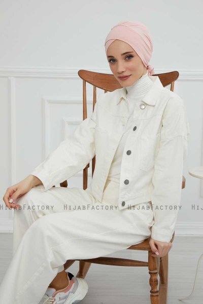 Ellie - Altrosa Baumwolle Turban
