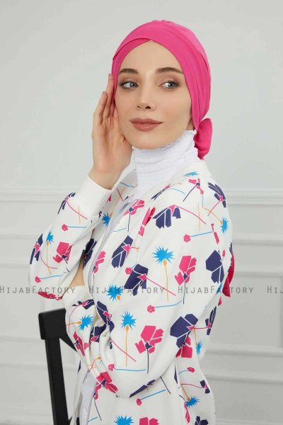 Ellie - Fuchsie Baumwolle Turban