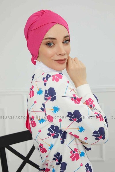 Ellie - Fuchsie Baumwolle Turban