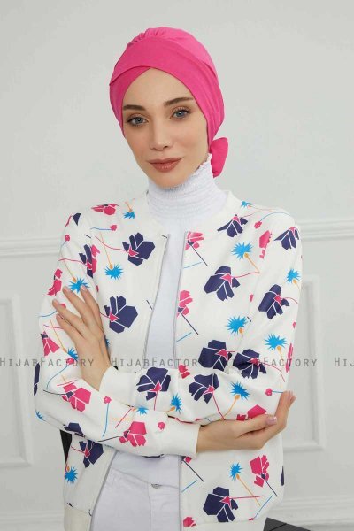 Ellie - Fuchsie Baumwolle Turban