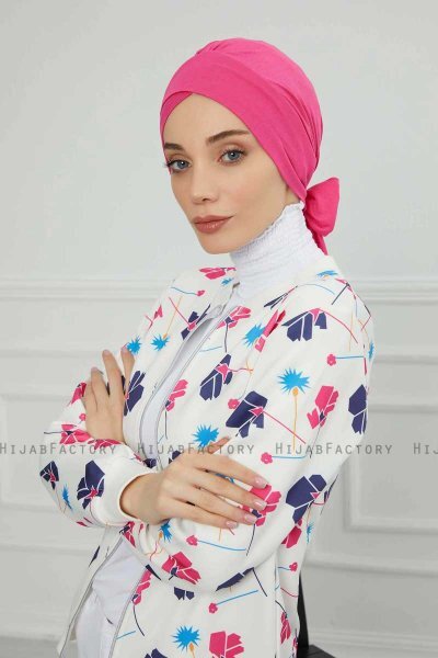 Ellie - Fuchsie Baumwolle Turban