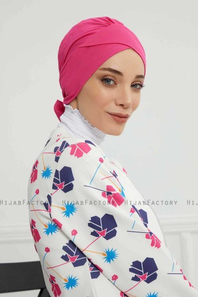 Ellie - Fuchsie Baumwolle Turban