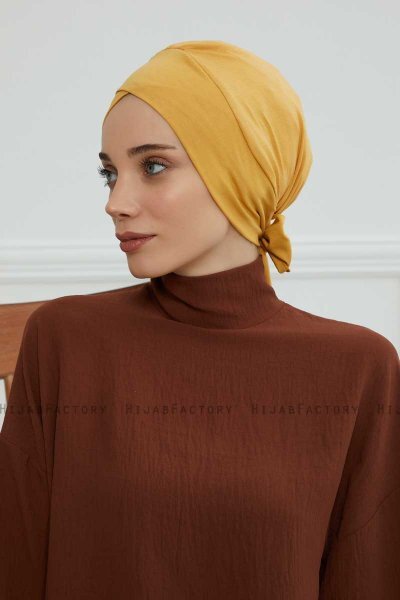 Ellie - Senf Baumwolle Turban