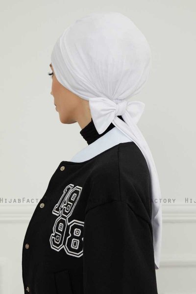 Ellie - Weiß Baumwolle Turban