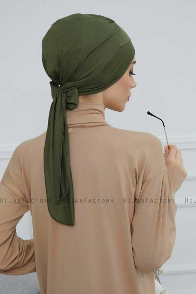 Ellie - Khaki Baumwolle Turban