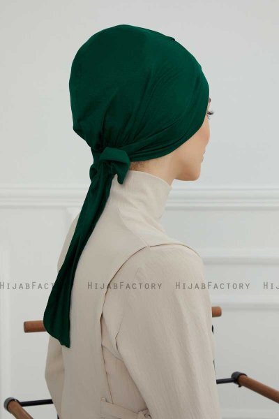 Ellie - Dunkelgrün Baumwolle Turban