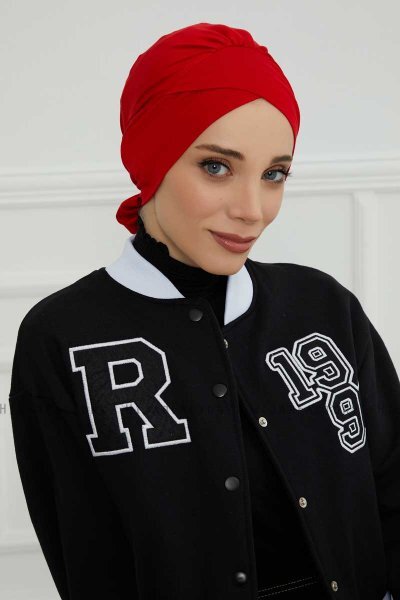Ellie - Rot Baumwolle Turban