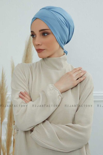 Ellie - Sky Blue Baumwolle Turban