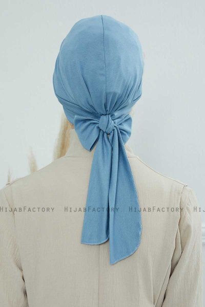 Ellie - Sky Blue Baumwolle Turban