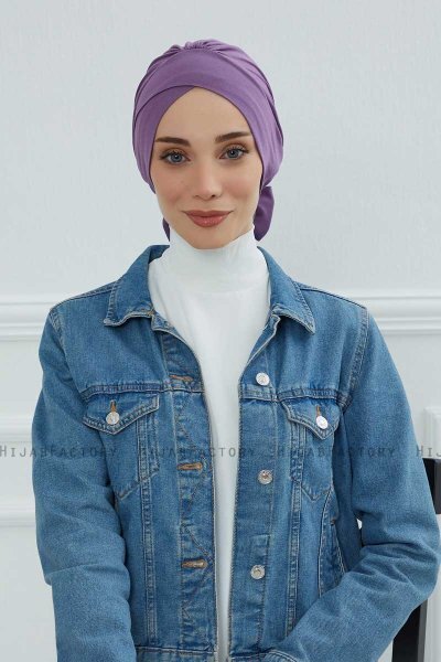 Ellie - Violet Baumwolle Turban