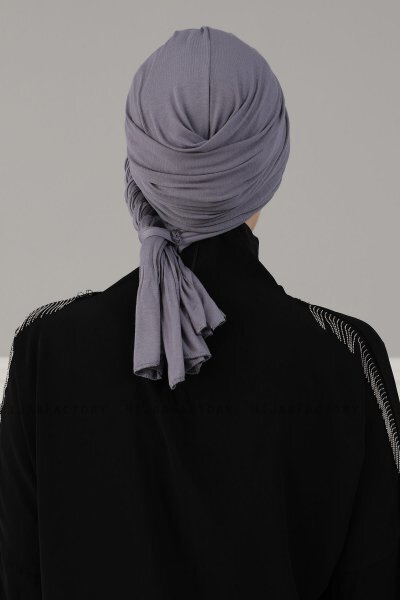 Theresa - Grau Baumwolle Turban - Ayse Turban