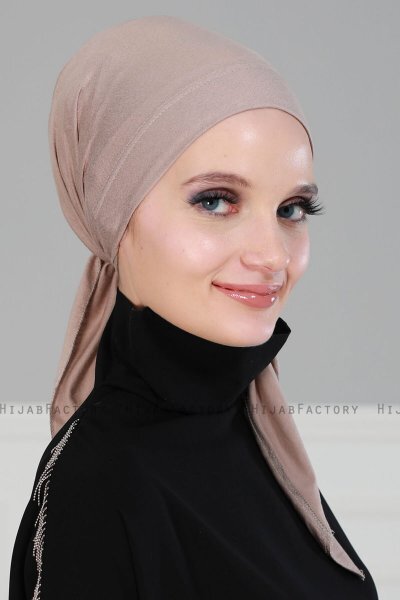 Felicia - Taupe Baumwolle Turban