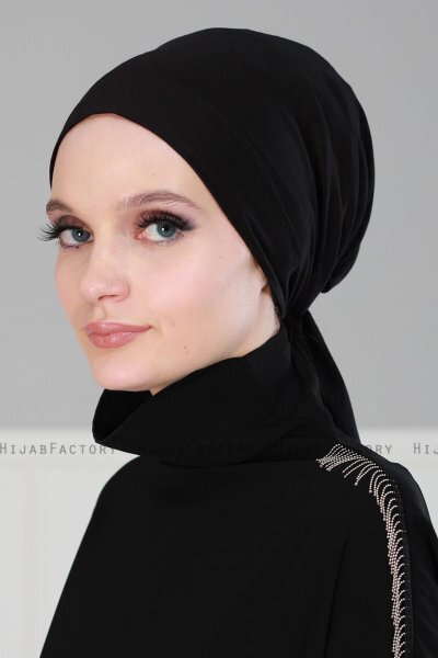 Felicia - Schwarz Baumwolle Turban