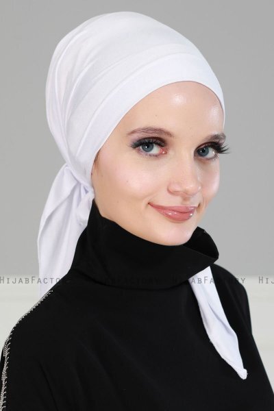 Felicia - Weiß Baumwolle Turban
