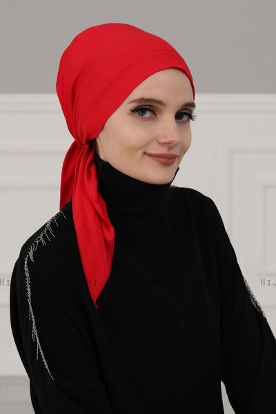 Felicia - Rot Baumwolle Turban