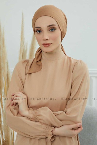 Felicia - Hellbraun Baumwolle Turban