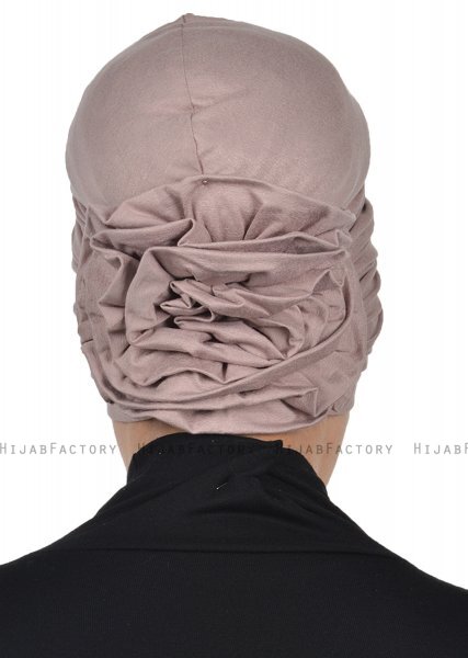 Kerstin - Taupe Baumwolle Turban - Ayse Turban