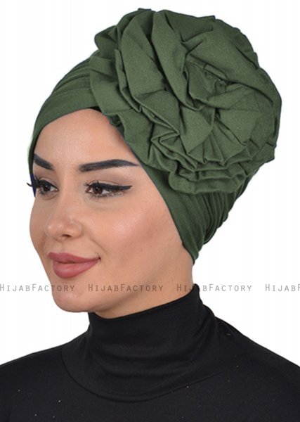 Kerstin - Khaki Baumwolle Turban