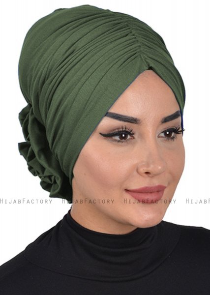Kerstin - Khaki Baumwolle Turban