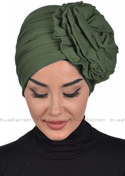 Kerstin - Khaki Baumwolle Turban