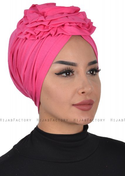 Kerstin - Fuchsie Baumwolle Turban - Ayse Turban