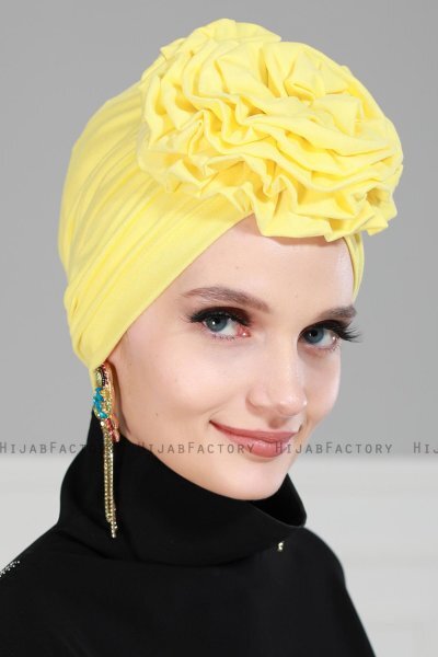 Kerstin - Gelb Baumwolle Turban - Ayse Turban