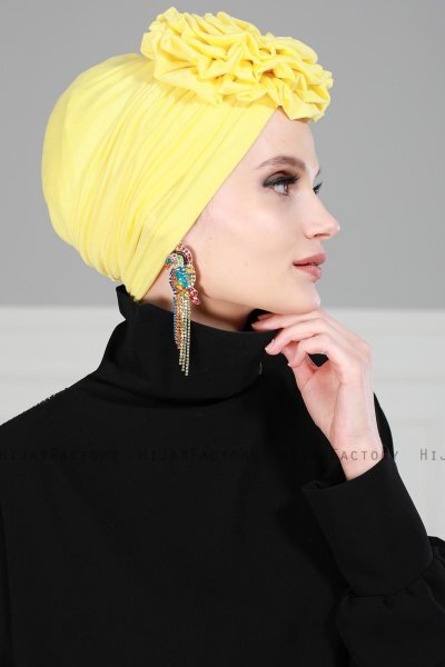 Kerstin - Gelb Baumwolle Turban - Ayse Turban