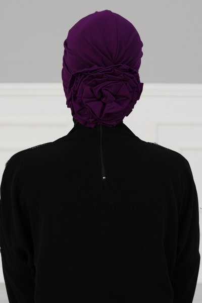 Kerstin - Lila Baumwolle Turban - Ayse Turban