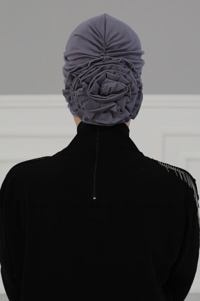 Kerstin - Grau Baumwolle Turban - Ayse Turban