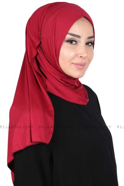 Sigrid - Bordeaux Baumwolle Hijab - Ayse Turban