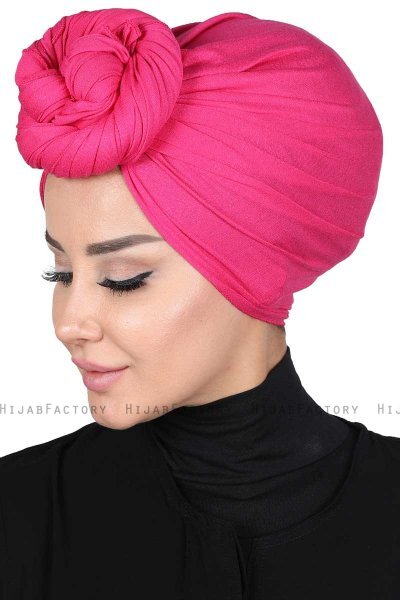 Sigrid - Fuchsie Baumwolle Hijab - Ayse Turban
