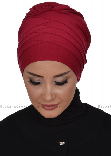 Monica - Bordeaux Baumwolle Turban - Ayse Turban