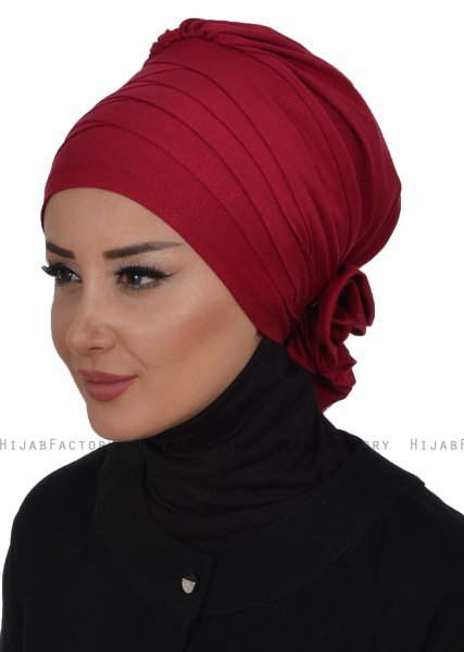 Monica - Bordeaux Baumwolle Turban - Ayse Turban