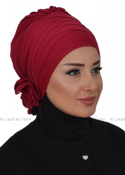 Monica - Bordeaux Baumwolle Turban - Ayse Turban