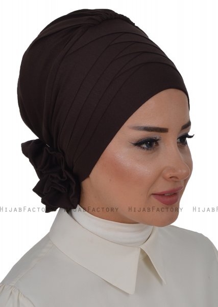 Monica - Braun Baumwolle Turban - Ayse Turban
