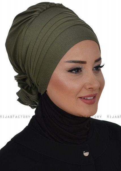 Monica - Khaki Baumwolle Turban