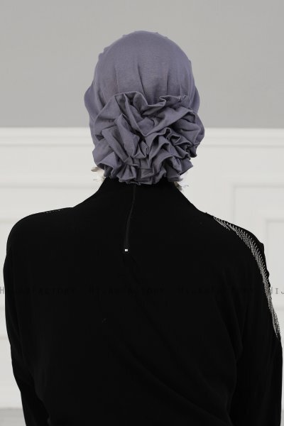 Monica - Grau Baumwolle Turban - Ayse Turban