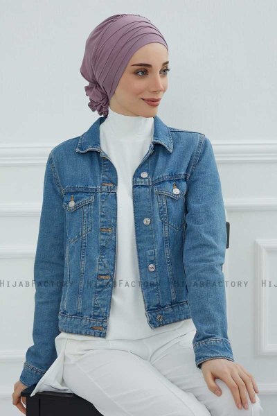 Monica - Lilac Baumwolle Turban