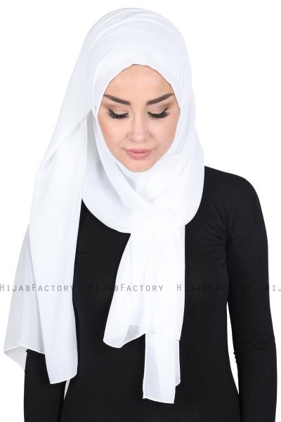 Joline - Weiß Premium Chiffon Hijab