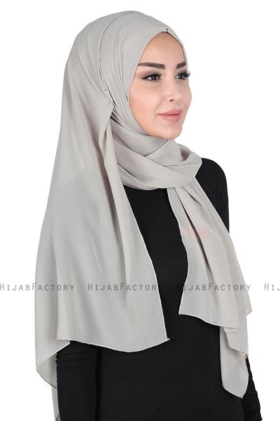 Joline - Taupe Premium Chiffon Hijab