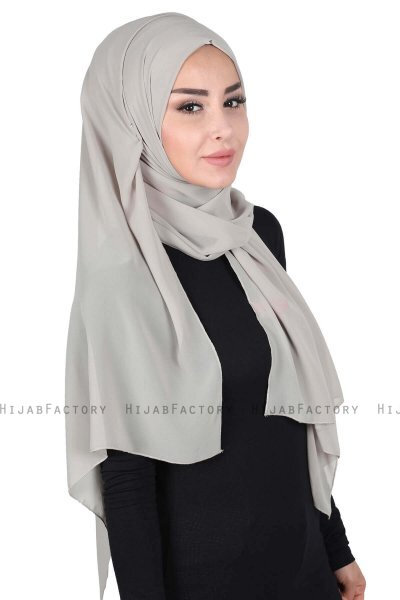 Joline - Taupe Premium Chiffon Hijab