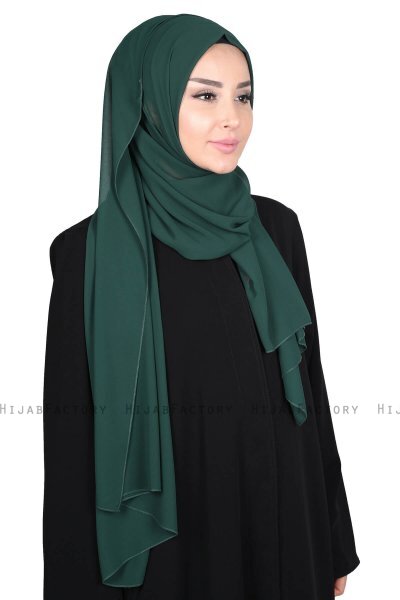 Joline - Dunkelgrün Premium Chiffon Hijab